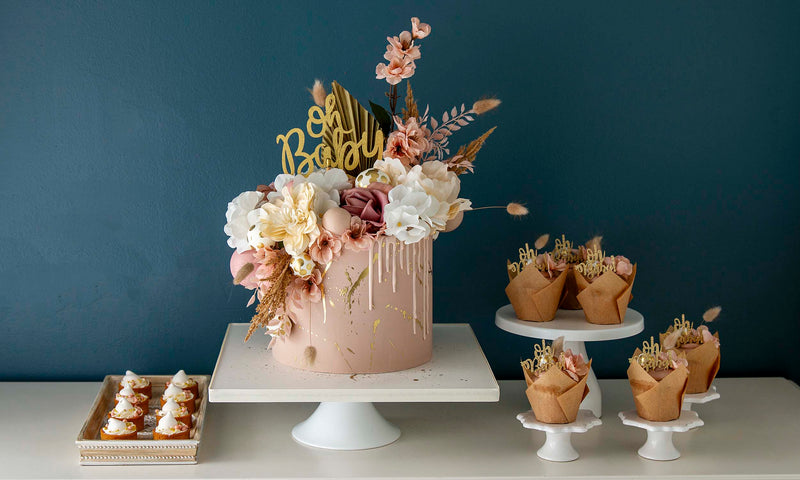 Wedding cake and dessert table by Elegant Temptations Miami, Florida