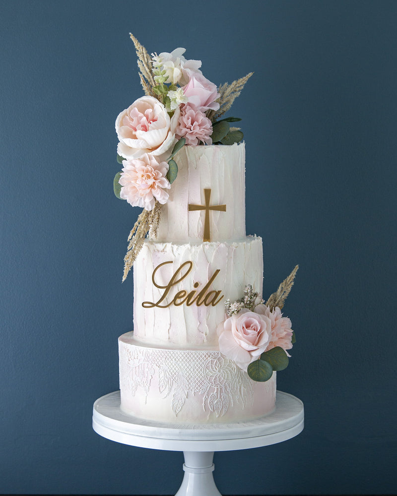 Boho Christening Cake Elegant Temptations Bakery