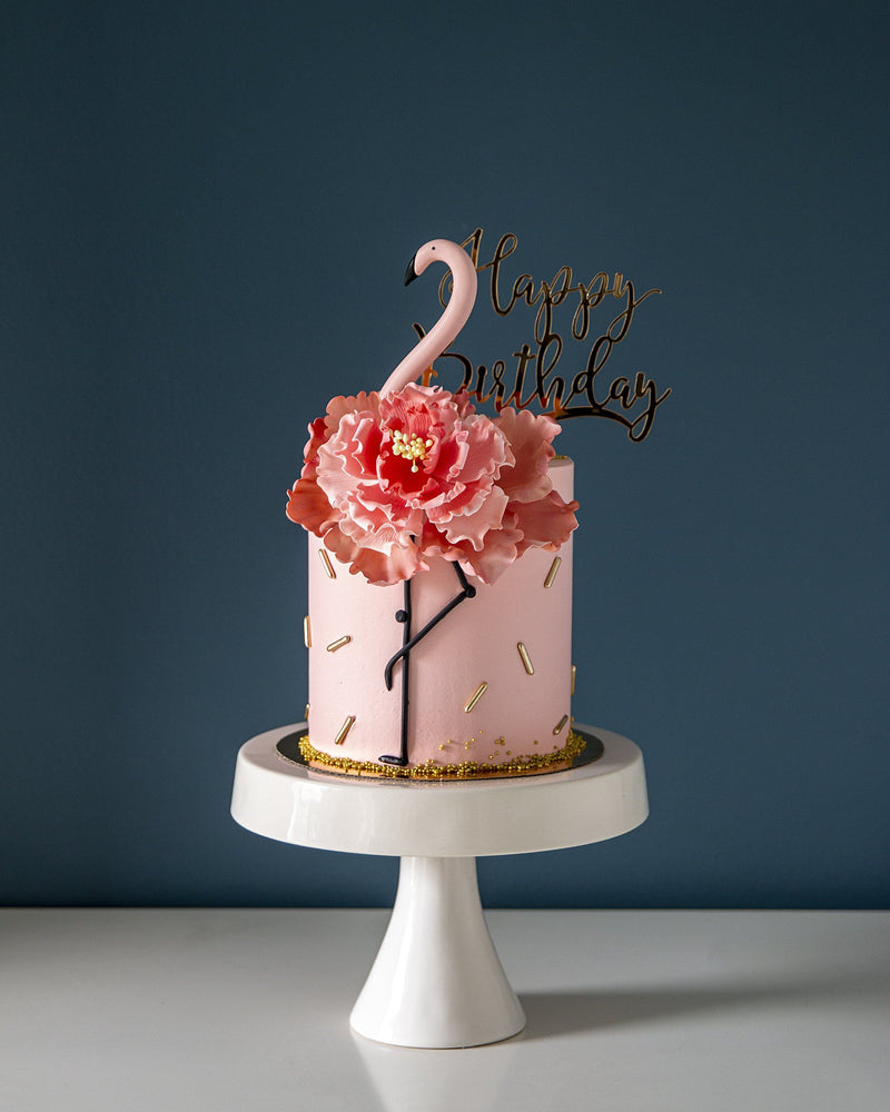 Flamingo Birthday Cake Elegant Temptations Bakery