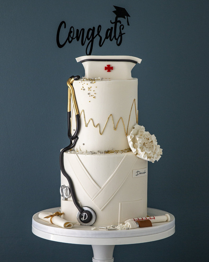 Nurse Graduation Cake Elegant Temptations Bakery