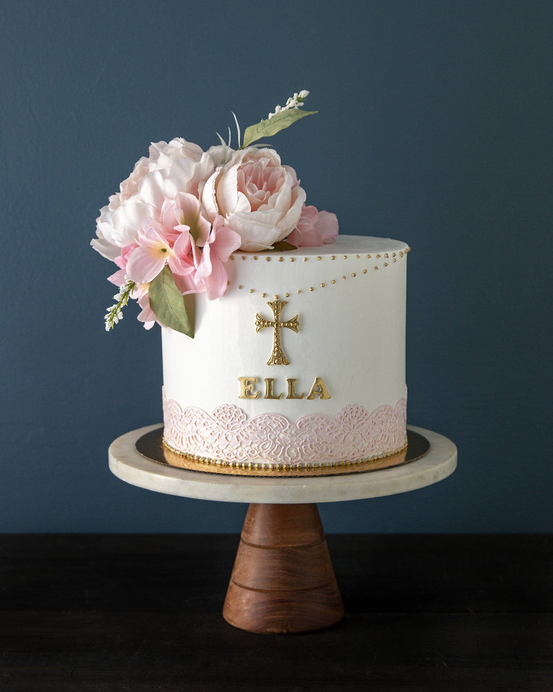 Faithfully Pink Cake Elegant Temptations Bakery