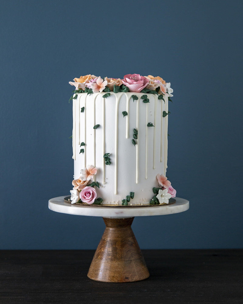 Floral Drizzle Cake Elegant Temptations Bakery