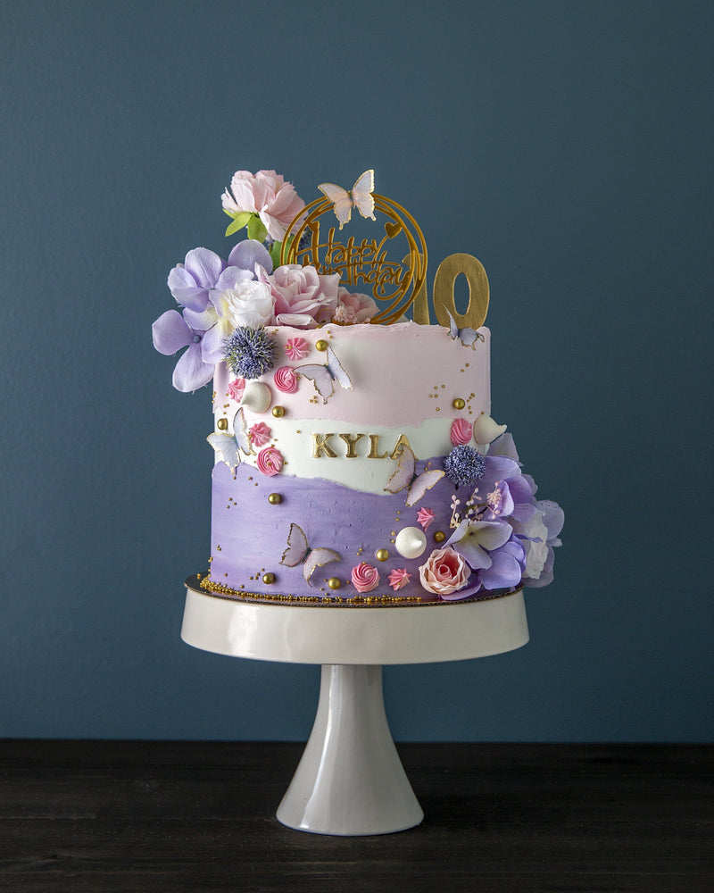 Flowers and Butterflies Cake Elegant Temptations Bakery