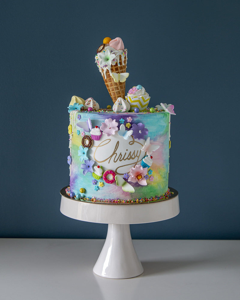 Happy "Ice Cream" Birthday Cake Elegant Temptations Bakery