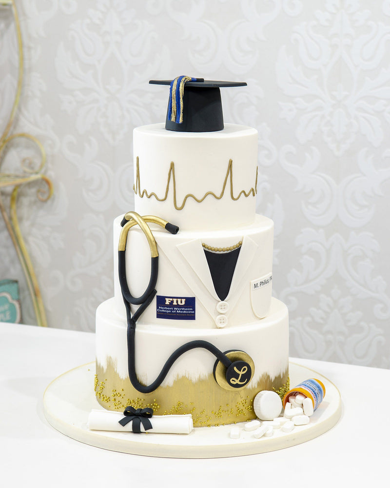 Medical Graduation Cake Elegant Temptations Bakery