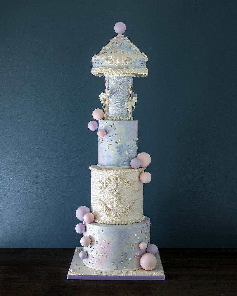 Modern Carousel Cake Elegant Temptations Bakery