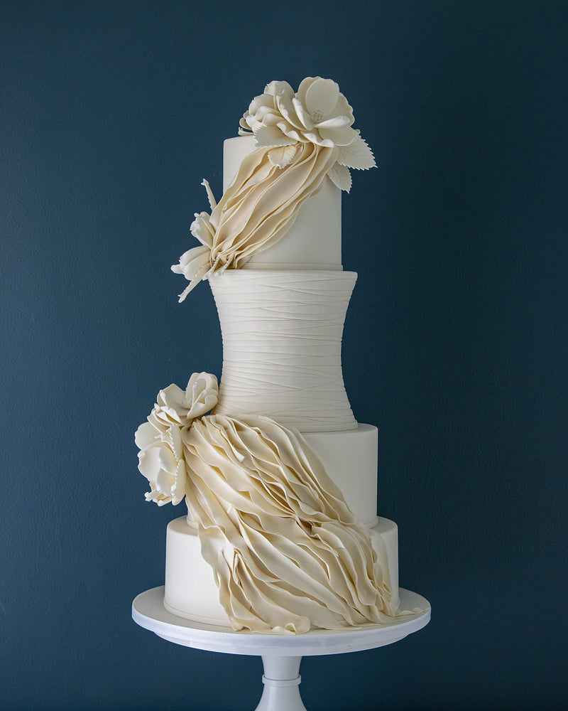 Modern Swag Cake Elegant Temptations Bakery