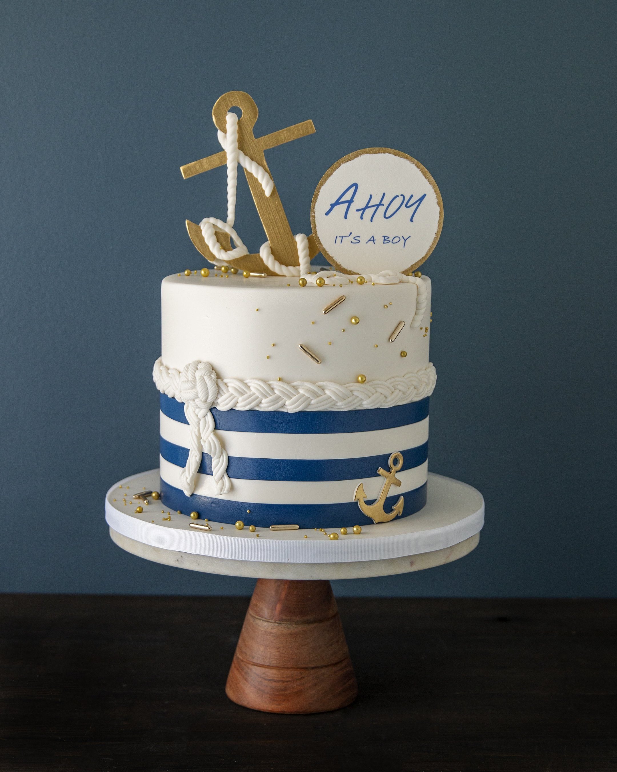 Cake Design Sailor Diaper Cake Ahoy, It's A Boy! Elegant