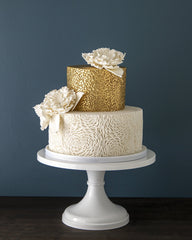 Rosettes + Sequins Cake Elegant Temptations Bakery
