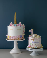 Unicorn 1st Birthday Combo Cake Elegant Temptations Bakery