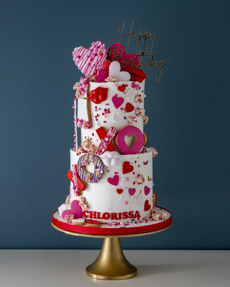 XOXO Cake Elegant Temptations Bakery